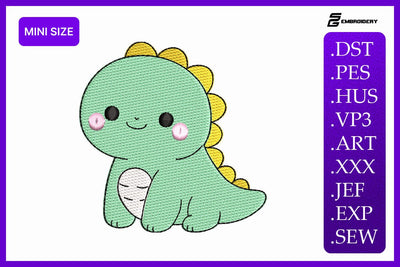 Mini Size Baby Dinosaur Machine Embroidery Design Embroidery/Applique DESIGNS sg embroidery 