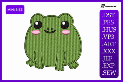 Mini Size Happy Frog Machine Embroidery Design Embroidery/Applique DESIGNS sg embroidery 