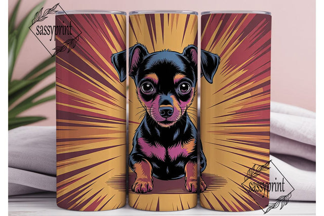 Miniature Pinscher Burst 20oz Tumbler Sublimation sassyprint 