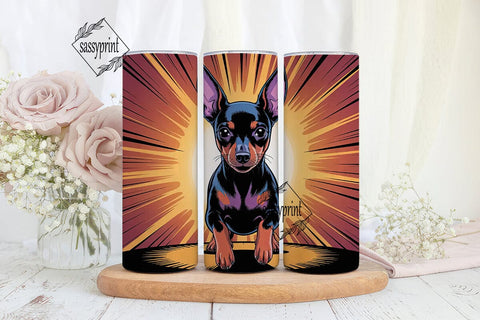 Miniature Pinscher Burst 20oz Tumbler Sublimation sassyprint 