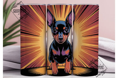Miniature Pinscher Burst 20oz Tumbler Sublimation sassyprint 