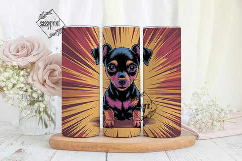 Miniature Pinscher Burst 20oz Tumbler Sublimation sassyprint 