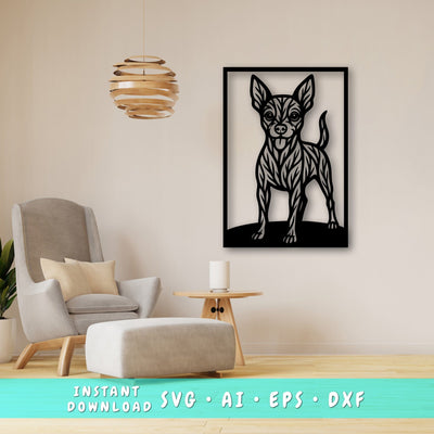 Miniature Pinscher Laser SVG, Cute Dog Laser Cut, Pet Lover Design, Digital Download, Dog Art, Laser Engraving File SVG HappyDesignStudio 