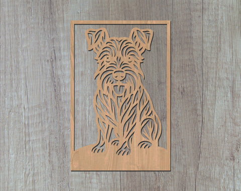 Miniature Schnauzer Laser SVG, Cute Dog Laser Cut, Pet Lover Design, Digital Download, Dog Art, Laser Engraving File SVG HappyDesignStudio 