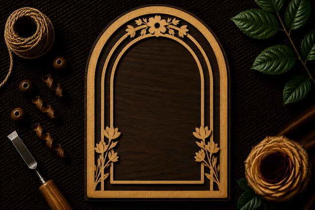 Minimal Arch Decorative Frame Laser Cut SVG File SVG Regulrcrative 