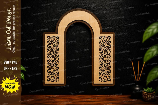 Minimal Arch Frame Laser Cut SVG Design SVG Regulrcrative 
