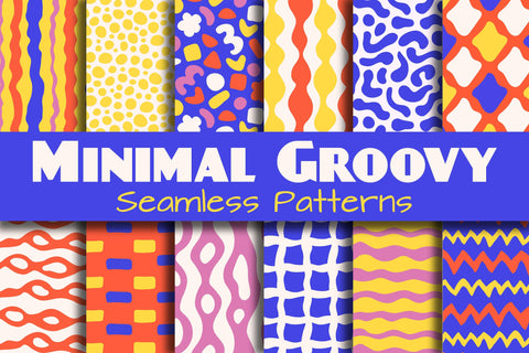Minimal Groovy Seamless Patterns Digital Pattern Rin Green 