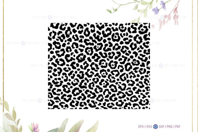 Minimal Leopard Animal Print, Leopard Print Pattern, Black & White Leopard Spots SVG FiveStarCrafting 