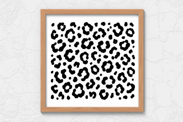 Minimal Leopard Animal Print, Leopard Print Pattern, Black & White Leopard Spots SVG FiveStarCrafting 