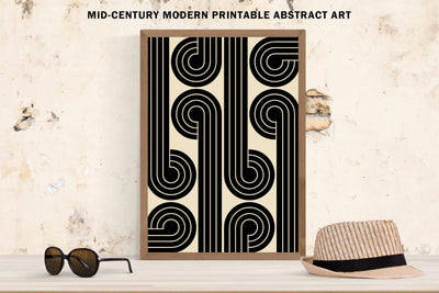Minimalist Abstract Retro Modern Art Sublimation Karma Genie Graphics 