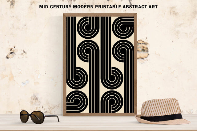 Minimalist Abstract Retro Modern Art Sublimation Karma Genie Graphics 