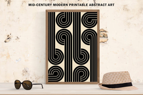 Minimalist Abstract Retro Modern Art Sublimation Karma Genie Graphics 