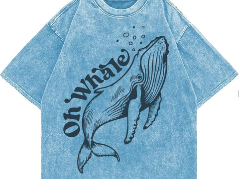 Minimalist Beach Shirt, Funny Meme Shirt, Oh Whale Shirt, Summer Aesthetic SVG DesignDestine 