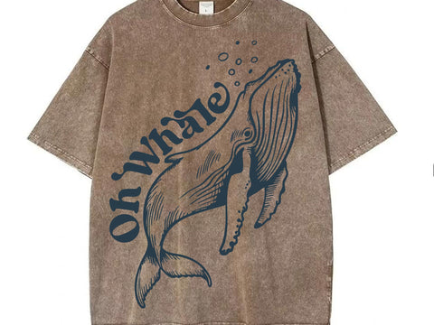 Minimalist Beach Shirt, Funny Meme Shirt, Oh Whale Shirt, Summer Aesthetic SVG DesignDestine 
