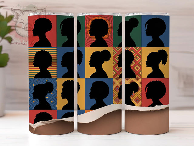 Minimalist Black History Tumbler, Black History Month, Cultural Design, Modern Art, Tumbler Wrap, Sublimation Design, 20oz Tumbler Sublimation Lara' s Designs 