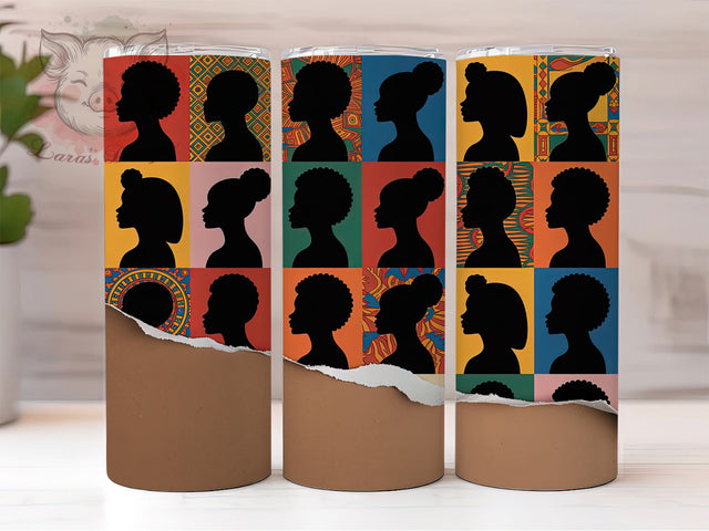 Minimalist Black History Tumbler, Black History Month, Cultural Design, Modern Art, Tumbler Wrap, Sublimation Design, 20oz Tumbler Sublimation Lara' s Designs 