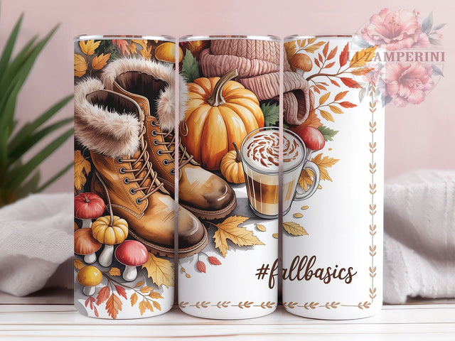 Minimalist Cozy Fall Basics Tumbler Wrap, Minimalist Fall Tumbler, 20oz Skinny Tumbler, Autumn Sublimation Design, Cozy Fall Tumbler, Simple Fall Png, Tumbler Design Download Sublimation Li Zamperini 