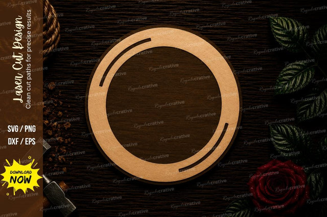 Minimalist Round Sign Blank Laser Cut SVG File SVG Regulrcrative 
