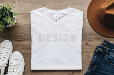 Minimalist white t-shirt mockup Mock Up Photo Regulrcrative 