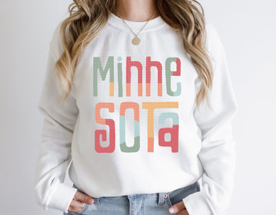 Minnesota Retro Typography PNG | Vintage State Name Design | Sublimation Digital Download Sublimation Print Perfect Design Shop 