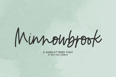 Minnowbrook Script Font Beck McCormick 