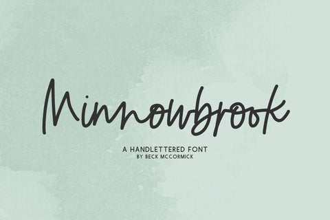 Minnowbrook Script Font Beck McCormick 