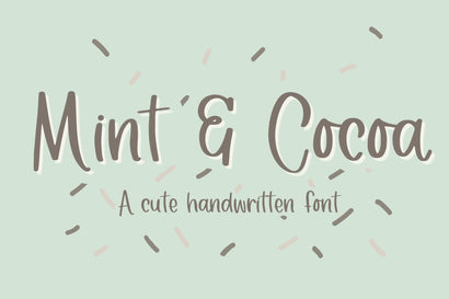 Mint & Cocoa, Cute Handwritten Font, Fun Handwriting for Cricut Font Designing Digitals 