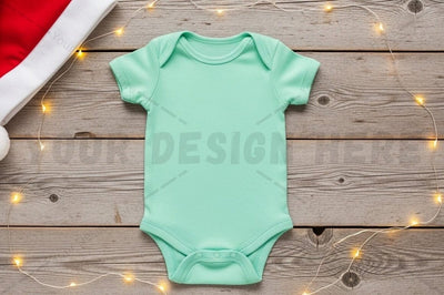 Mint green baby onesie mockup design Mock Up Photo Designangry 