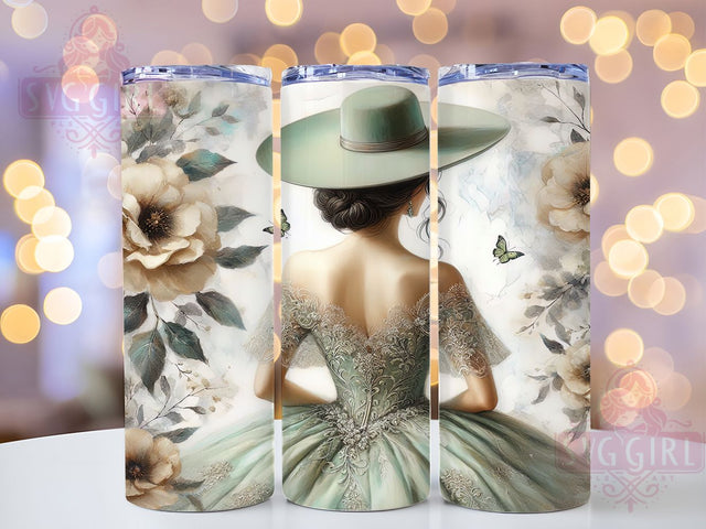 Mint Green Quinceañera Tumbler, Quinceañera Cup Design, 20oz Sublimation Wrap, Quinceañera Tumbler, Green Birthday Tumbler, Custom Quinceañera Wrap, Fiesta Tumbler PNG Sublimation SvggirlplusArt 