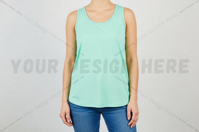 Mint green tank top for women Mock Up Photo Regulrcrative 