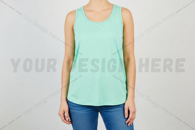Mint green tank top for women Mock Up Photo Regulrcrative 