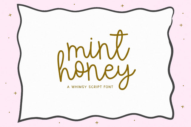 Mint Honey - Cute Script Font Font KA Designs 