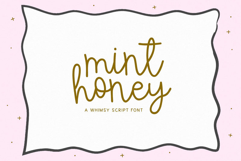 Mint Honey - Cute Script Font Font KA Designs 