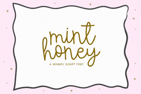 Mint Honey - Cute Script Font Font KA Designs 