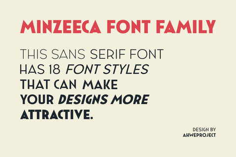 Minzeeca Font ahweproject 