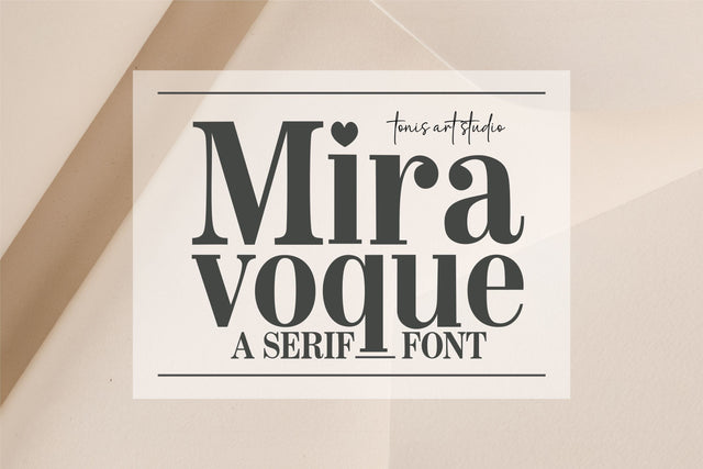 Mira Voque Serif Font - Sans Serif Font, Modern Font SVG TonisArtStudio 