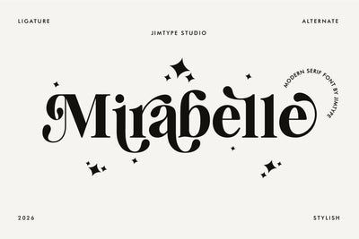 Mirabelle - Modern Serif Font Ligatures Font Jimtype Studio 