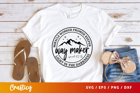Miracle worker promise keeper way maker light Svg Design SVG Designangry 