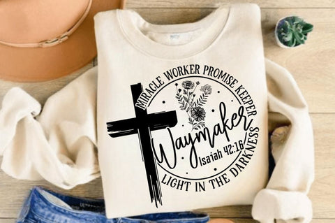 Miracle worker promise SVG, Christian Floral SVG, Retro Christian SVG, Bible Verse SVG, Flower Jesus SVG Design SVG Regulrcrative 