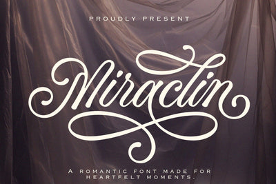 Miraclin - Calligraphy Font Font Subectype Studio 