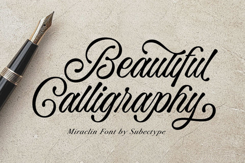 Miraclin - Calligraphy Font Font Subectype Studio 