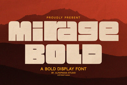 Mirage Bold - Bold Display Font Alpaprana Studio 