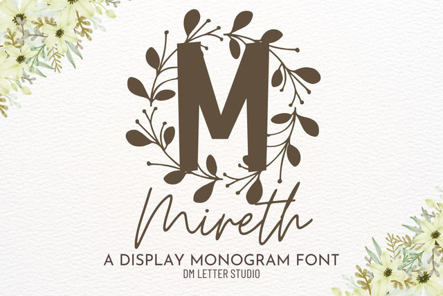 Mireth Monogram Font Font Dm Letter Studio 