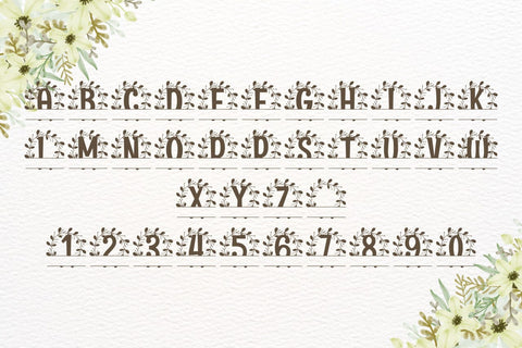 Mireth Split Monogram Font Font Dm Letter Studio 