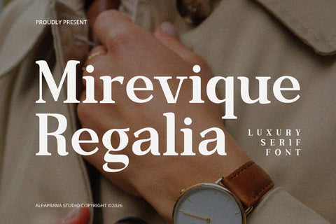 Mirevique Regalia - Serif Font Font Alpaprana Studio 