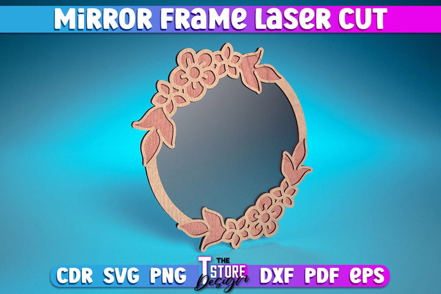 Mirror Frame Laser Cut | Home Design Laser Cut Design | CNC Files SVG The T Store Design 