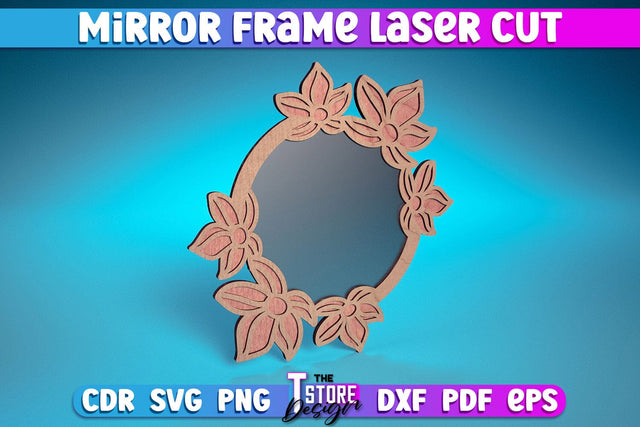 Mirror Frame Laser Cut | Home Design Laser Cut Design | CNC Files SVG The T Store Design 