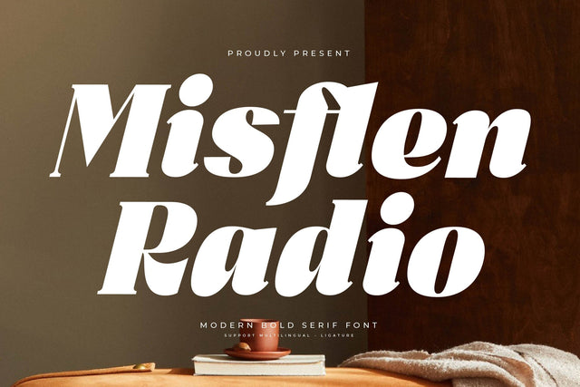 Misflen Radio - Modern Bold Serif Font Font Letterena Studios 