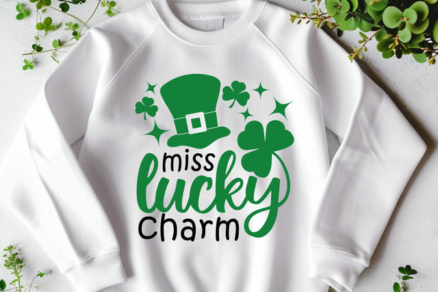 Miss Lucky Charm Svg | Little Miss St Patricks Day Svg SVG TonisArtStudio 