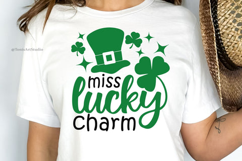 Miss Lucky Charm Svg | Little Miss St Patricks Day Svg SVG TonisArtStudio 
